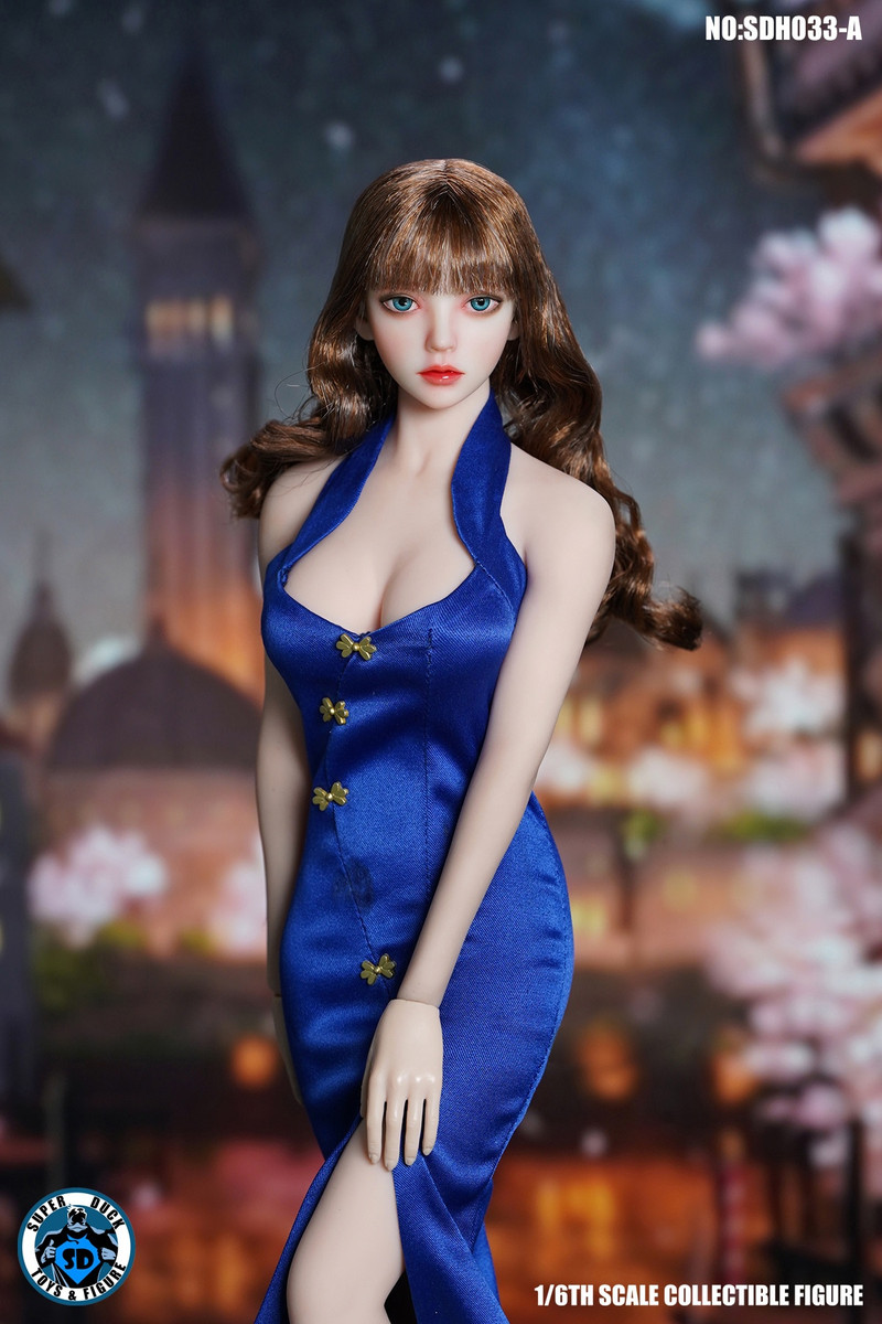 新品2018！ SUPER DUCK 1/6 SET023 DOA 女性素体専用ヘッドパーツ/衣装セット SET023B（素体付き）▲ SUPER DUCK 1⁄6 Girl Open Mouth Head Sculpt SDH023