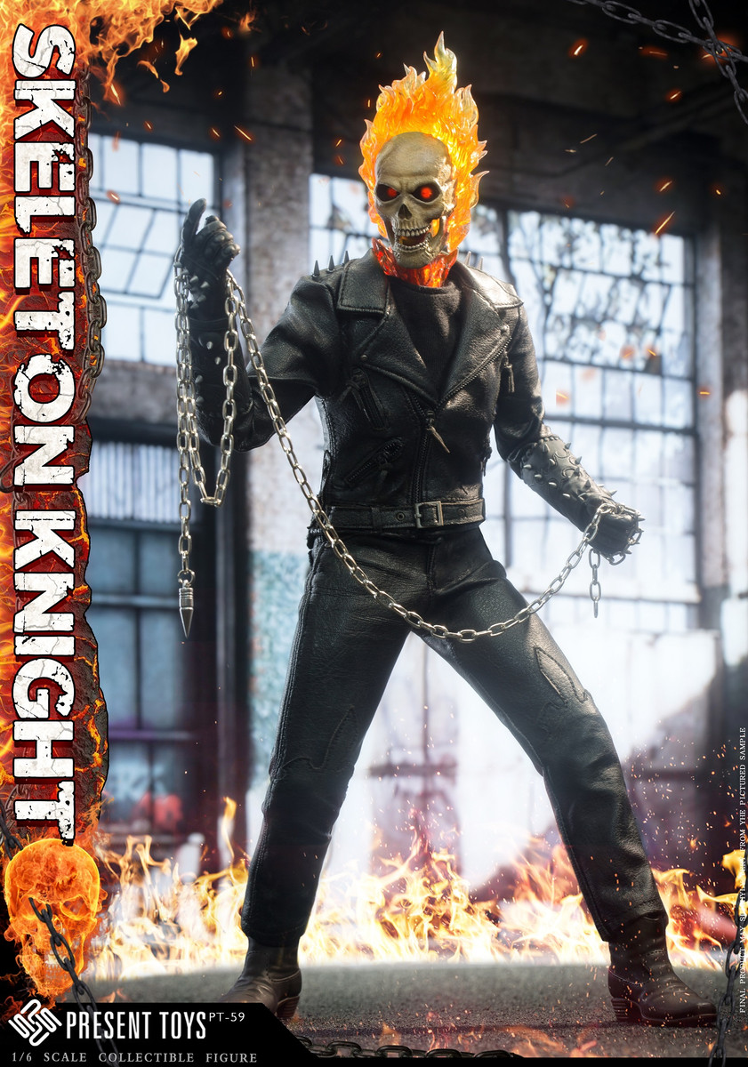 PRESENT TOYS スケリトンナイト 1/6 ホットトイズ系 Present Toys SP59 1/6 Ghost Rider Skeleton Knight Figure