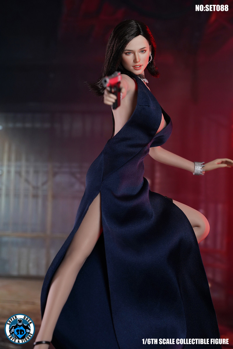 SUPER DUCK 1/6 Lady Agent 1/6 Girl costume head sculpt SET088