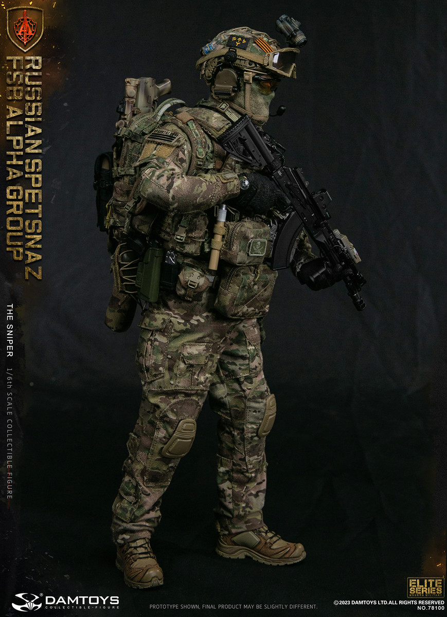 DAMTOYS 1&frasl;6 RUSSIAN SPETSNAZ FSB ALPHA GROUP SNIPER 78100