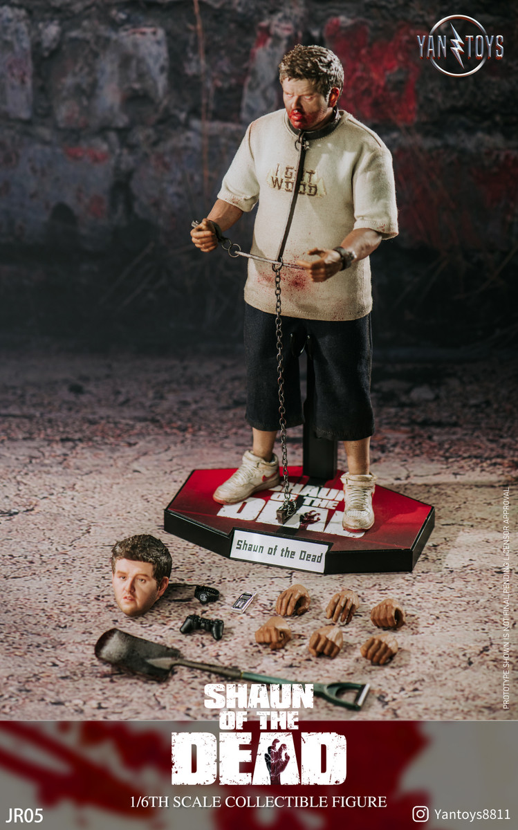 Yantoys JR05 1/6 Scale shaun of the dead Ed figure