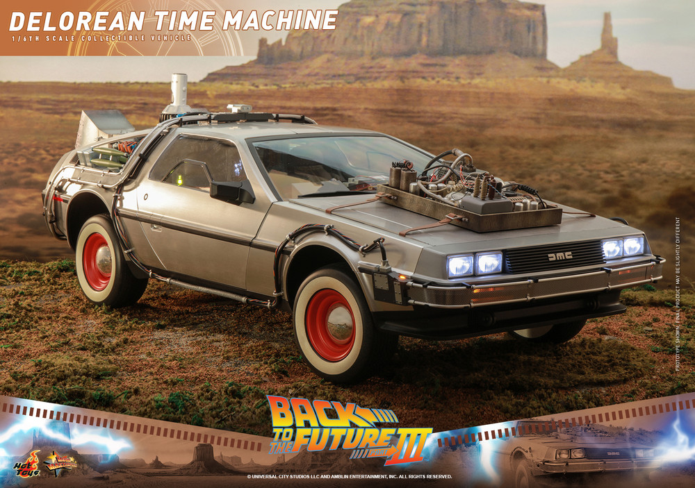 ホットトイズ MMS738 デロリアン・タイムマシン 1/6 DeLorean Hot Toys Back to the Future Part III 1:6 Scale DeLorean Time