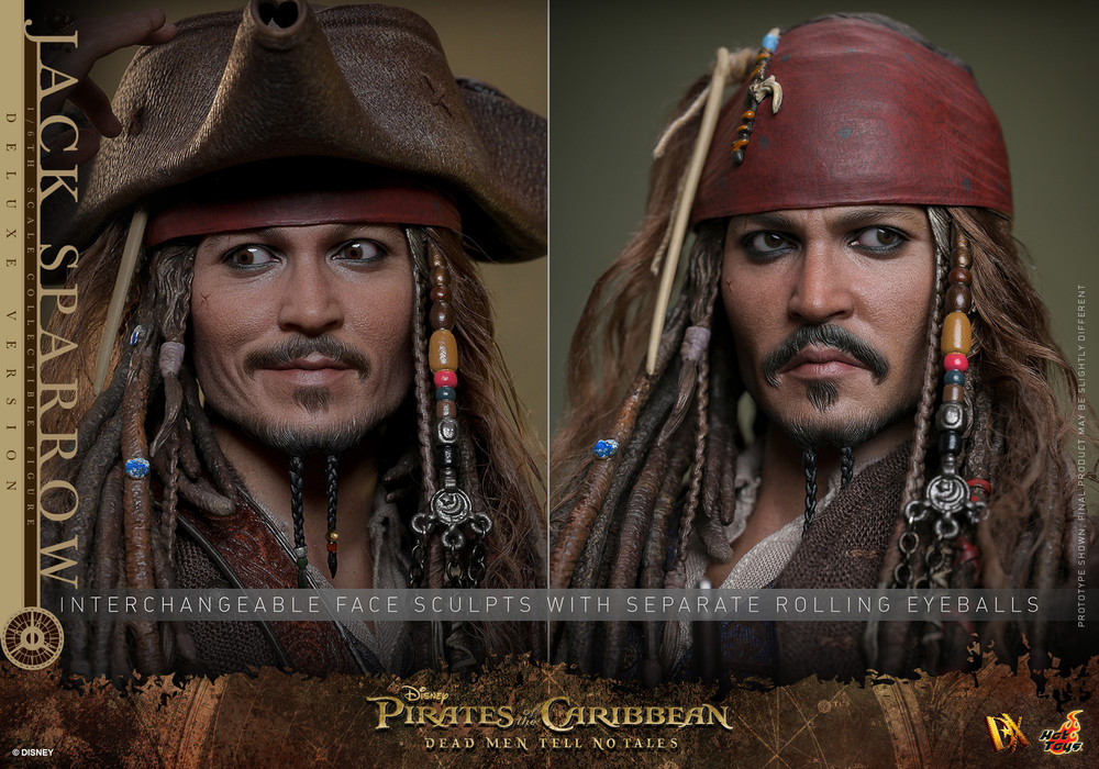 Hot Toys 1/6 Jack Sparrow DX38 Pirates of the Caribbean Deluxe Version
