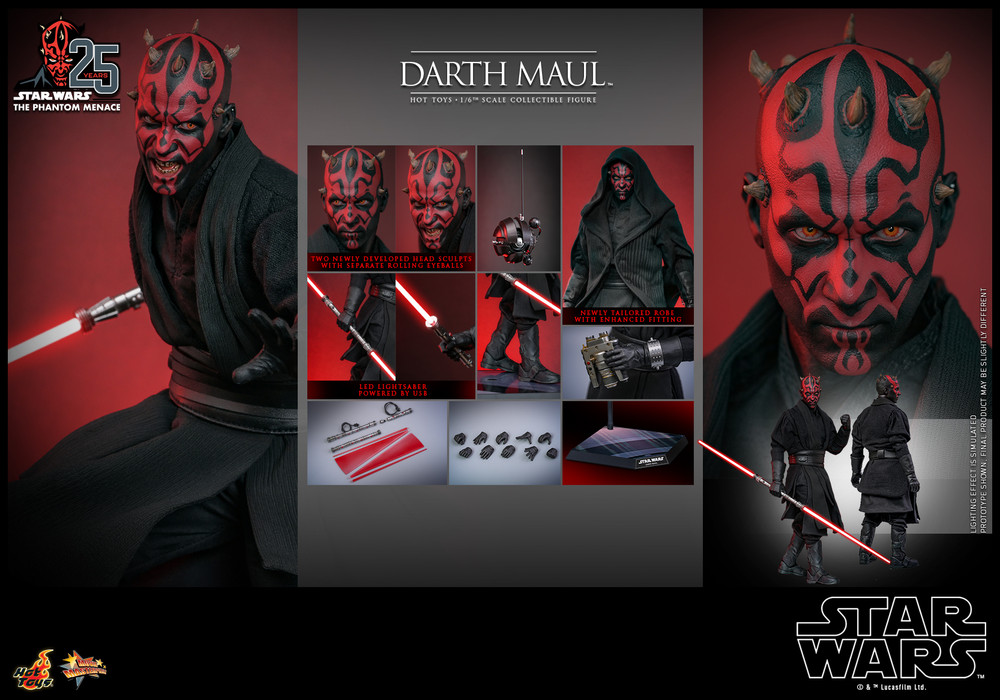 Hot Toys 1/6 Darth Maul MMS748 Figure Star Wars The Phantom