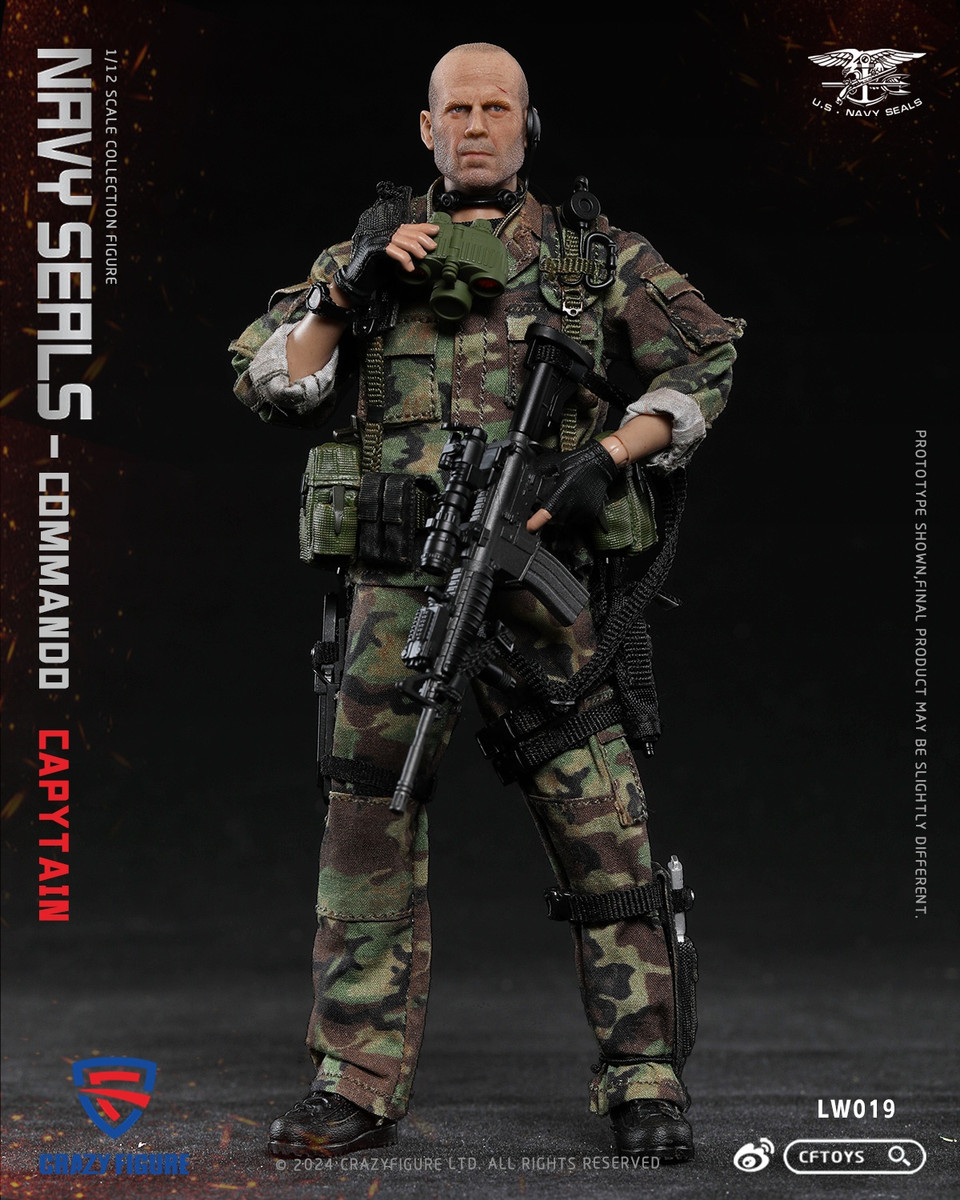 CRAZY FIGURE 1/12 SEAL Special Assault Team Captain LW019