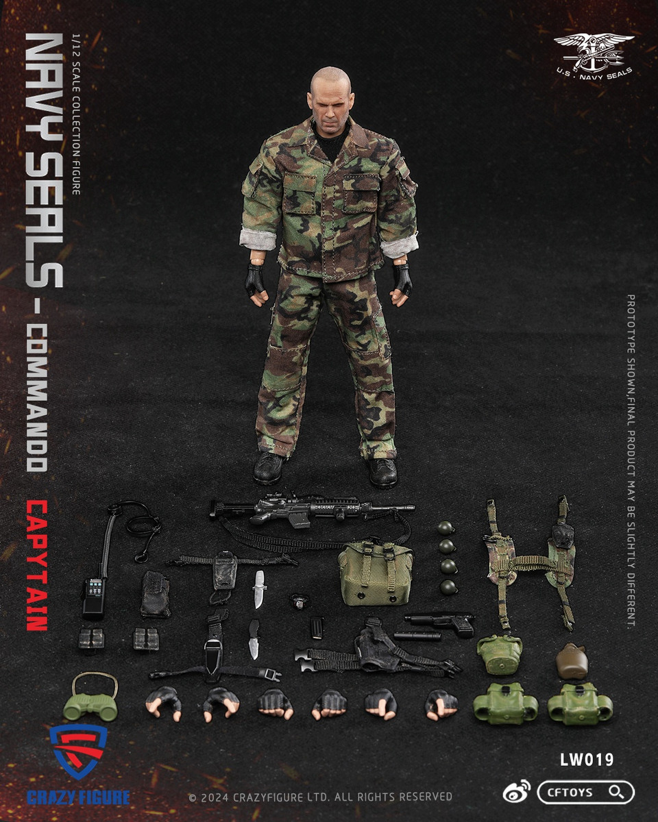 CRAZY FIGURE 1/12 SEAL Special Assault Team Captain LW019