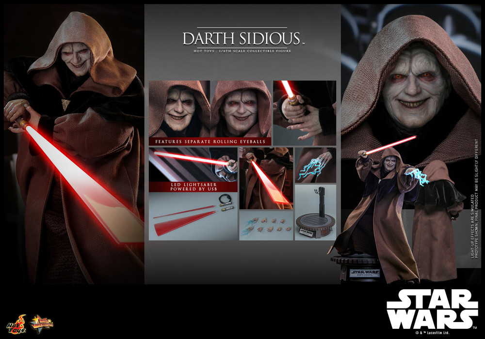 ホットトイズ MMS745 ダース・シディアス1/6 Darth Sidious Darth Sidious Hot Toys MMS745 1/6 Scale Figure