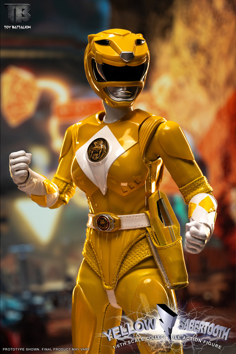 TOYS BATTALION TB016 1/6 パワー イェローレンジャー TOYS BATTALION Power rangers TB016 1/6 Yellow Sabertooth