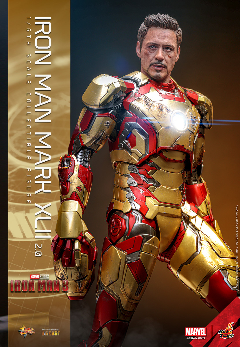 Hot Toys Man Mark XLII (2.0) Figure MMS758D65 Iron Man 3