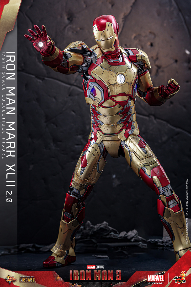 Hot Toys Man Mark XLII (2.0) Figure MMS758D65 Iron Man 3