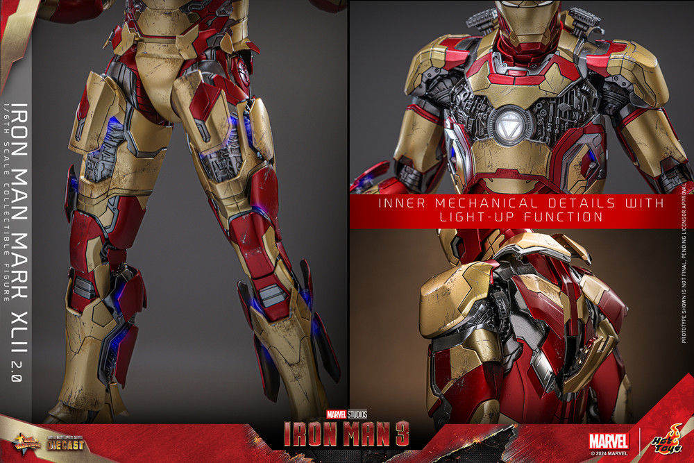 Hot Toys Man Mark XLII (2.0) Figure MMS758D65 Iron Man 3