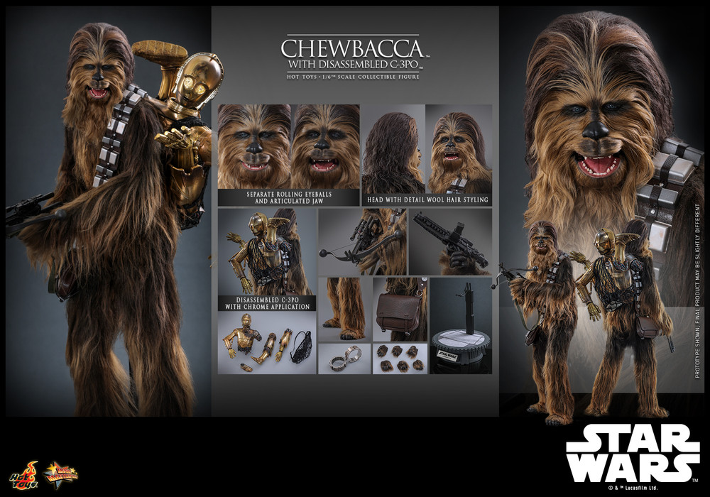 Hot Toys MMS766 1/6th scale Chewbacca with Disassembled C-3PO