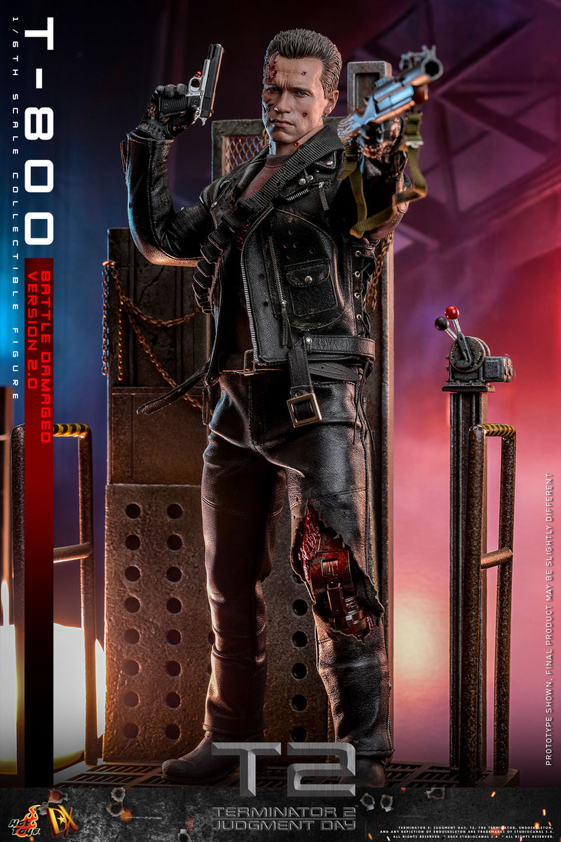 Terminator 2 Judgment Day T-800 バストフィギュア T-800 (Battle Damaged Version 2.0) Hot Toys Terminator 2