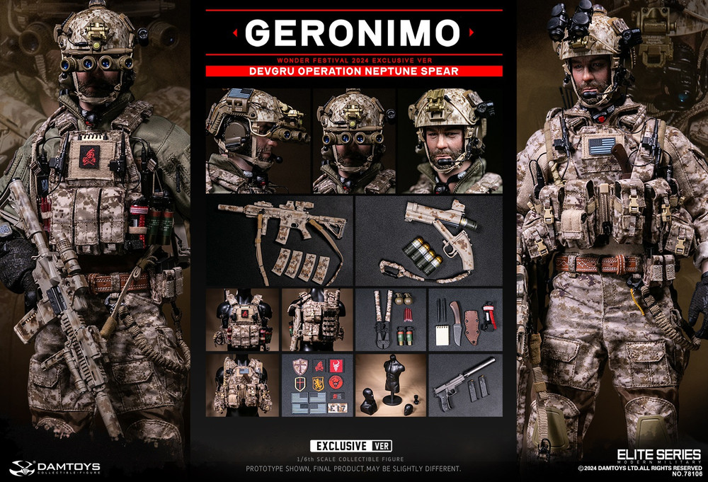 DAMTOYS GERONIMO 1/6 DEVGRU Operation Neptune Spear