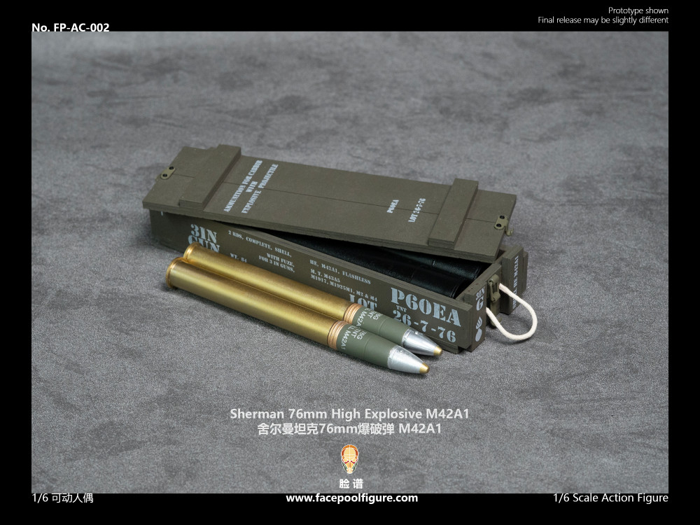 Facepool 1/6 Scale Sherman Tank Ammo FPAC002