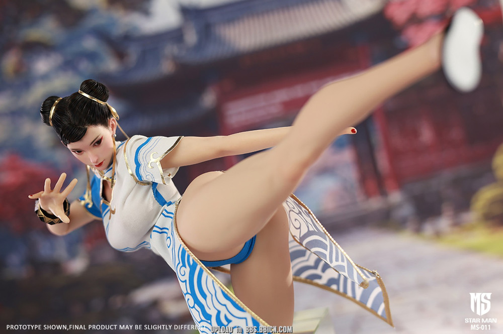 StarMan 1/6 Chun Li Female fighter MS-011 Blue cloud patterned