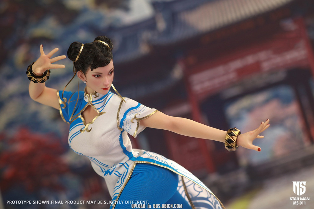 StarMan 1/6 Chun Li Female fighter MS-011 Blue cloud patterned