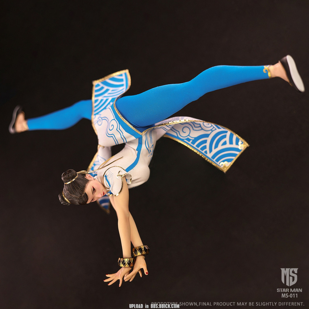 StarMan 1/6 Chun Li Female fighter MS-011 Blue cloud patterned