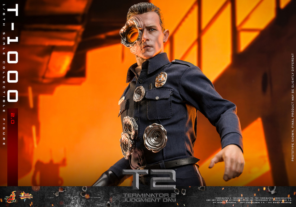 T-1000 (2.0) 1/6 Figure Hot Toys MMS774 Terminator 2: Judgment Day
