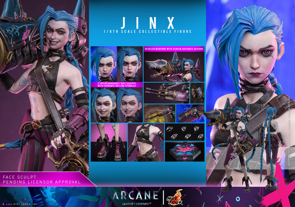 Hot Toys Jinx Arcane 1/6 Scale Figure TMS137 League of Legends