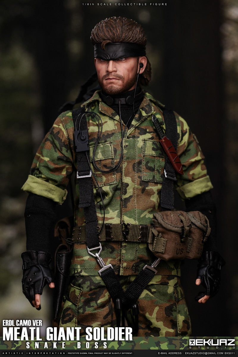 EKUAZ STUDIO 1/6 METAL GEARL SOLID SNAKE BOSS ERDL CAMO