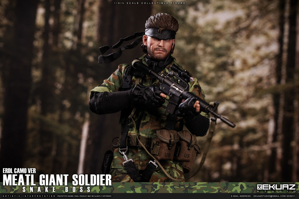 EKUAZ STUDIO 1/6 METAL GEARL SOLID SNAKE BOSS ERDL CAMO