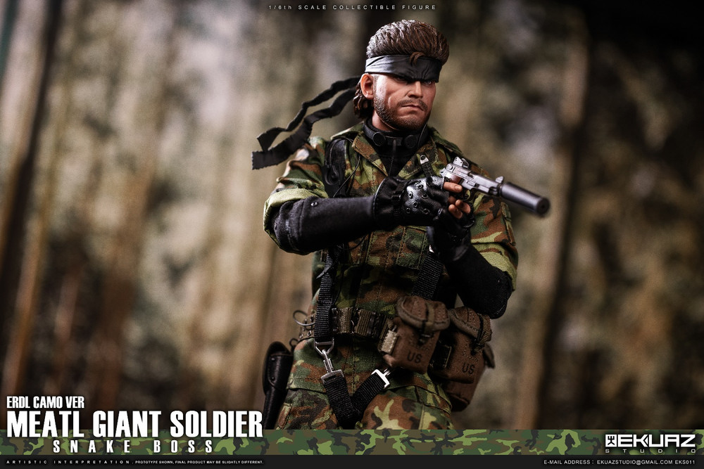 EKUAZ STUDIO 1/6 METAL GEARL SOLID SNAKE BOSS ERDL CAMO VERSION EKS011