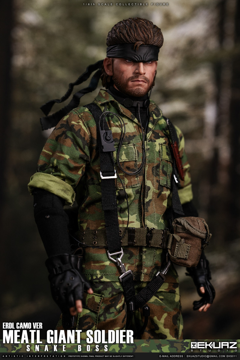 EKUAZ STUDIO 1/6 METAL GEARL SOLID SNAKE BOSS ERDL CAMO VERSION EKS011