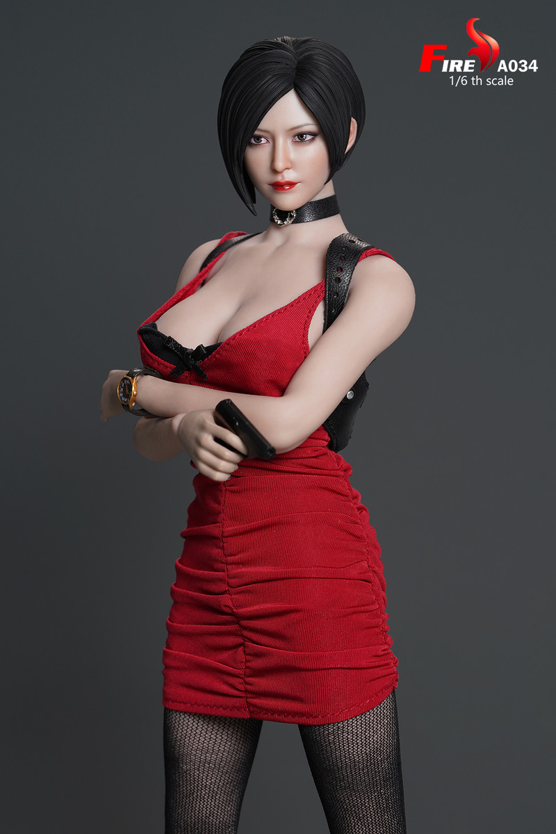 FIRE A034 1/6 Scale Ada Wong Head Sculpt and Costume set