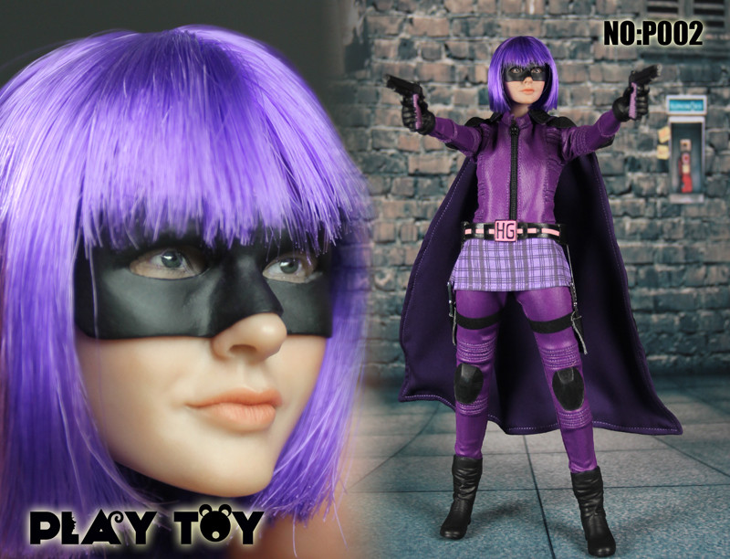 Play toy 1/6 P002 Purple girl action figure-Custom Hit Girl Kick Ass 2