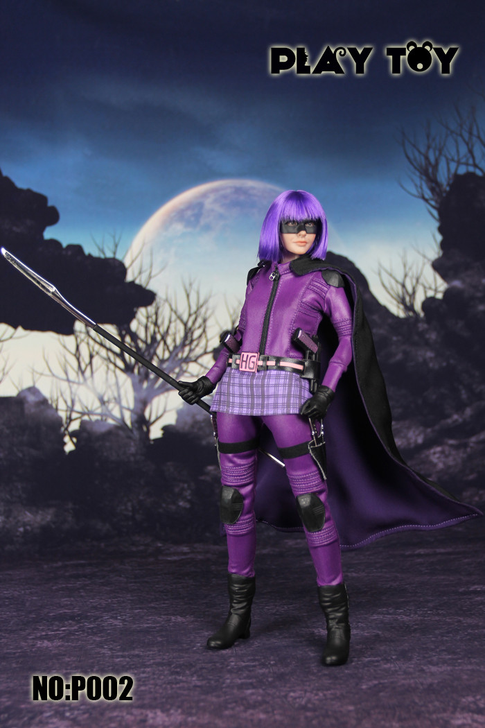 Play toy 1/6 P002 Purple girl action figure-Custom Hit Girl Kick Ass 2
