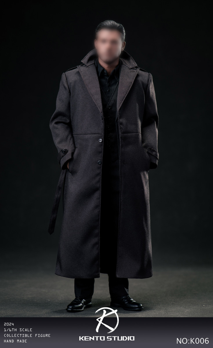 Kento Studio K006 1/6 Long Black Coat Costume + Body Set