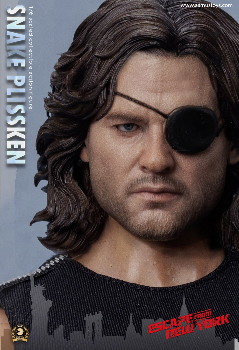 Asmus Toys 1/6 Scale SNAKE PLISSKEN Figure Sculpted Hair