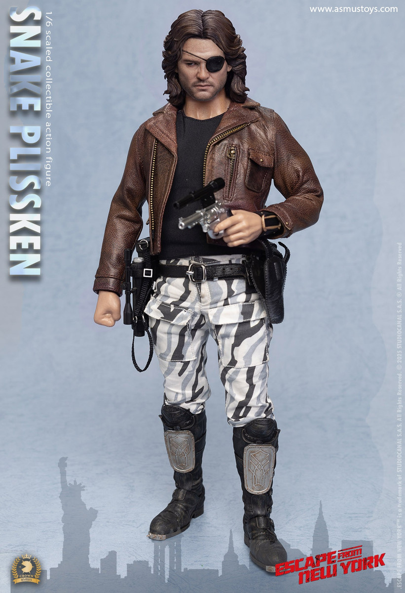 Asmus Toys 1/6 Scale SNAKE PLISSKEN Figure Sculpted Hair