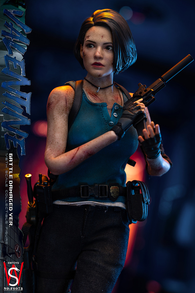 SWTOYS FS073resident evilジルバレンタインバトルダメージ Battle Damaged Sixth Scale JILL Valentine RESIDENT EVIL Figure by