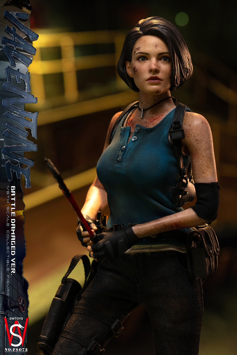 SWTOYS FS073resident evilジルバレンタインバトルダメージ Battle Damaged Sixth Scale JILL Valentine RESIDENT EVIL Figure by