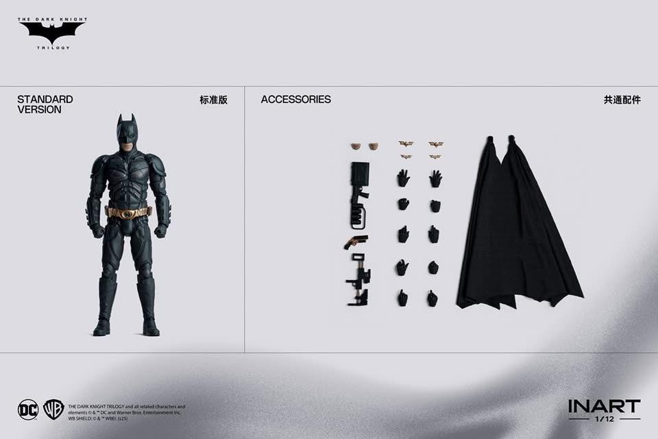 コミック・アニメ INART Batman 1/12 Standard Version INART-Batman (The Dark Knight Rises) 1/12 Collectible Figure