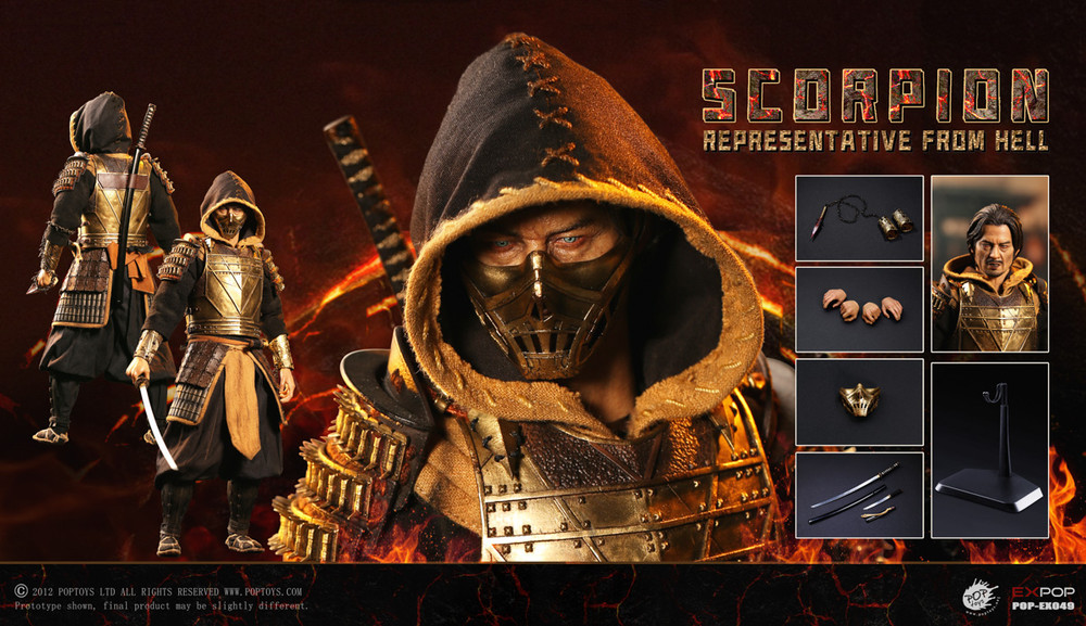 Pop Toys Pop-EX049 スコーピオン 1/6 フィギュア POP Toys 1/6 Representative from Hell Warrior Scorpion