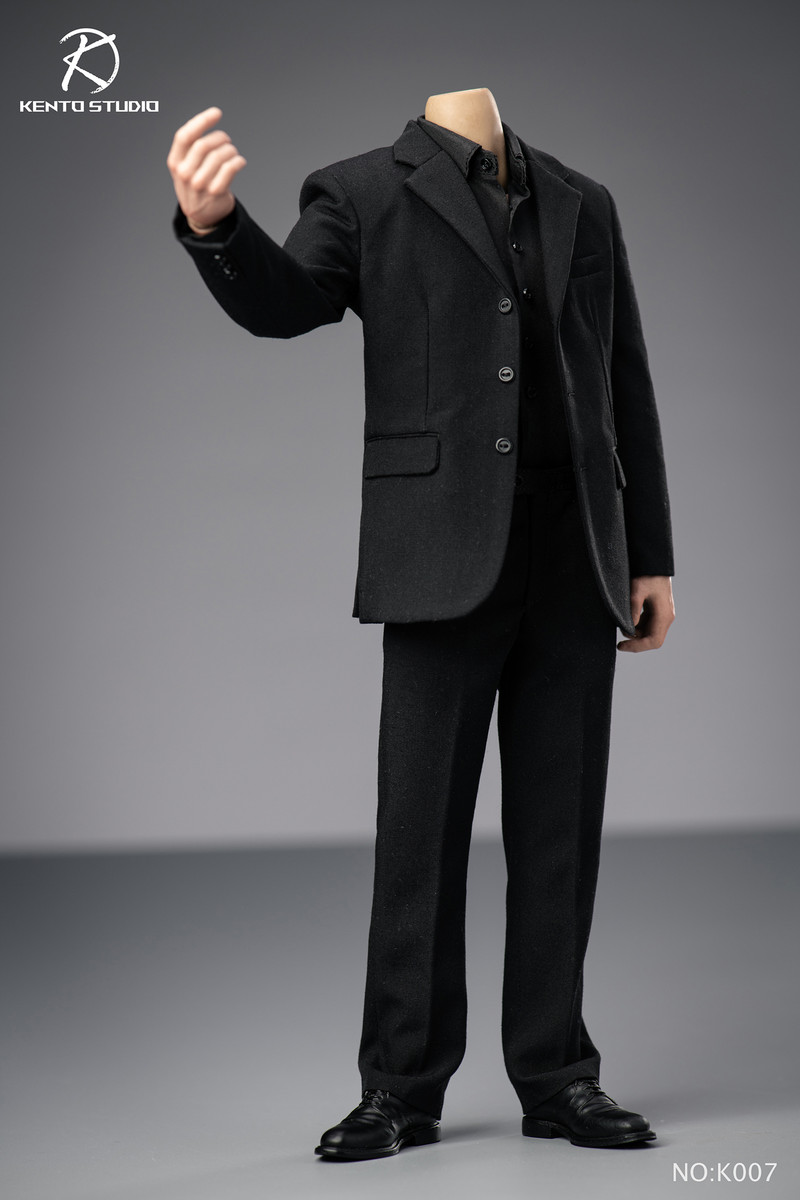 Kento Studio 1/6 Scale Bully Toby Black Suit + Body set