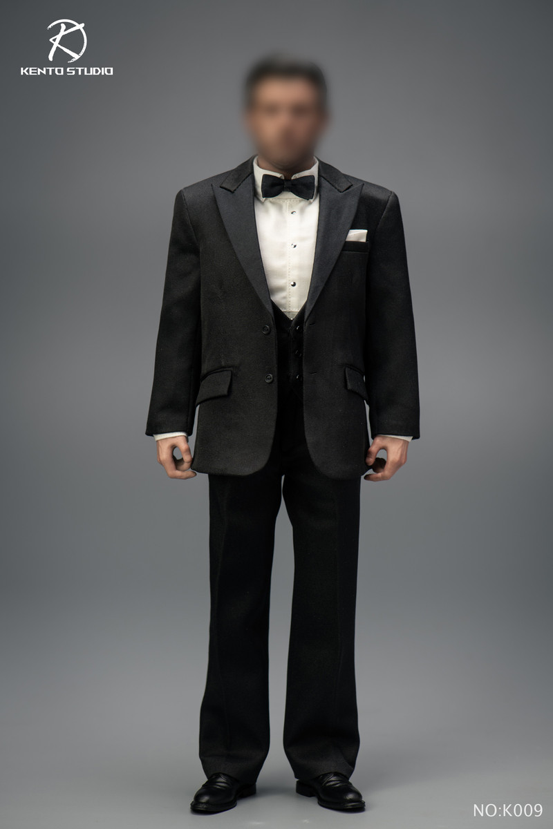 Kento Studio ブルースウェイン コスチュームセット 素体付 K009 Kento Studio 1/6 Bruce Wayne Black Suit + Body Set