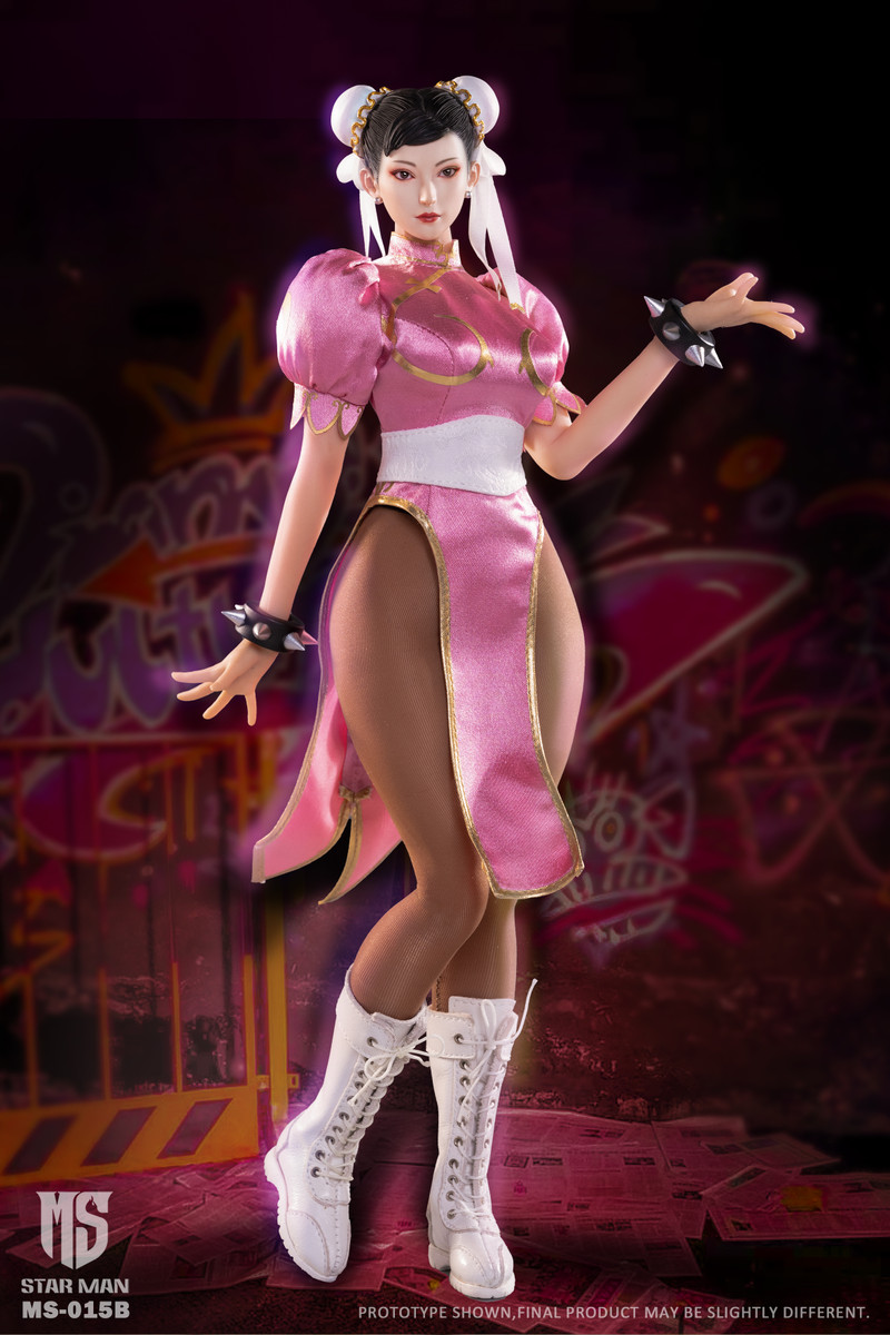STAR MAN MS-015Bチュン リーピンクストリートファイター春麗 StarMan 1/6 Chun Li Female fighter Pink Version MS-015B