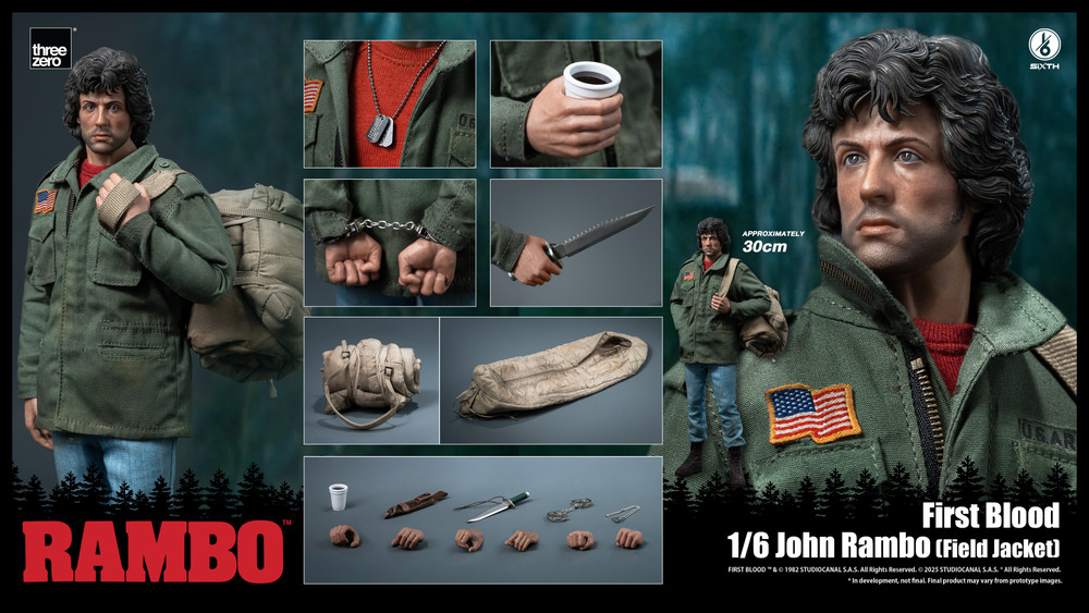 Threezero Rambo First Blood 1/6 John Rambo (Field Jacket