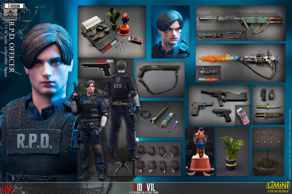LIMTOYS 1/12 Scale R.P.D Officer Version S (Reissue) Figure