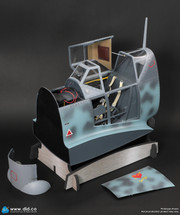 DID E60083 1/6 Scale WWII German Bf-109G Cockpit (Grey Blue) 