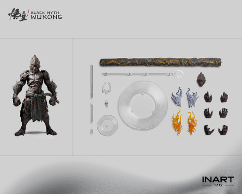 INART Black Myth Wukong Stone Monkey 1/12 Action Figure front view
