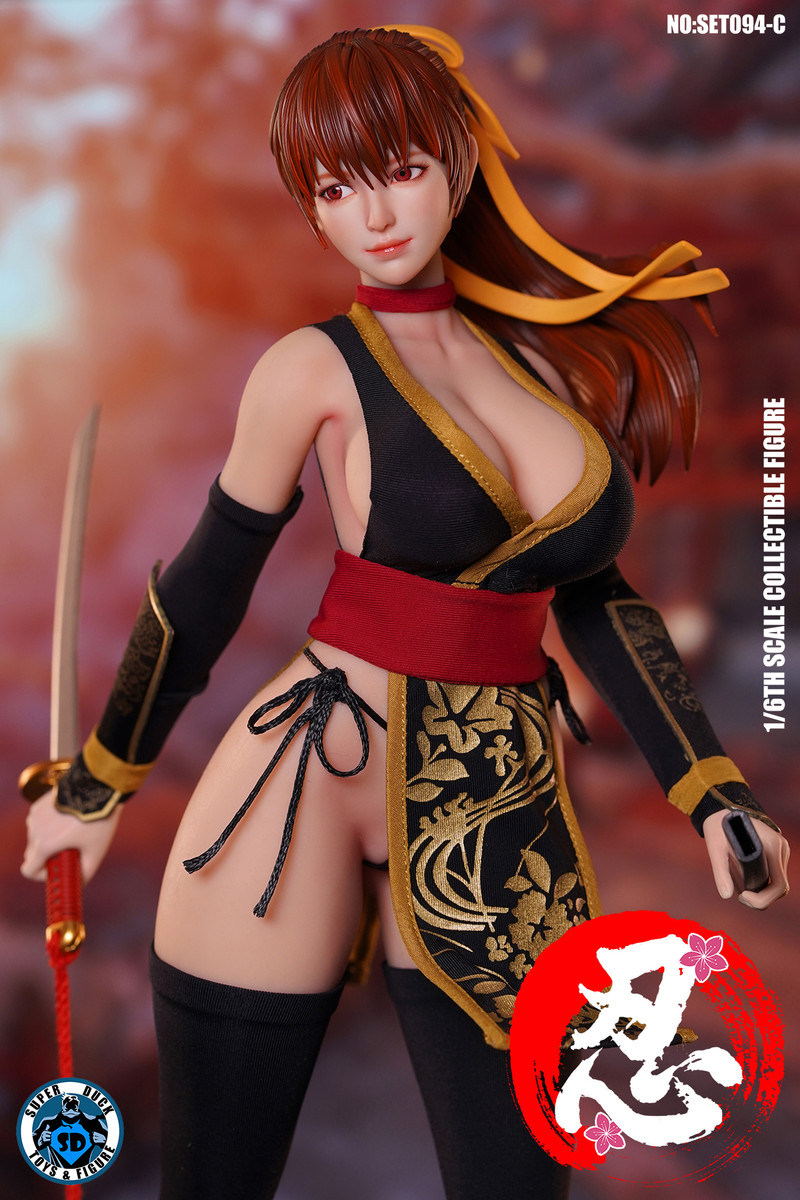 SUPER DUCK 1/6 Sexy Ninja Figure SET094C Black Version