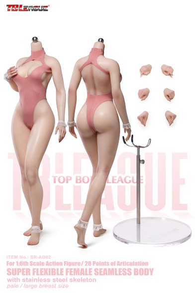 TBLeague SR-AD02 1/6 Scale Female Silicone Seamless Body - Pale