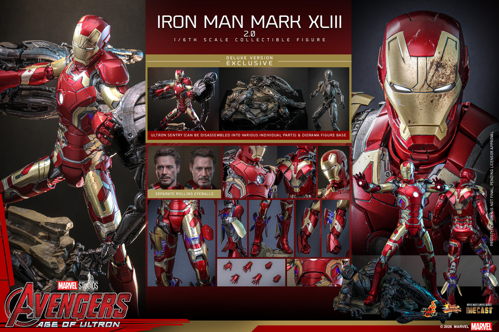 Hot Toys Iron Man Mark XLIII 1/6フィギュア 1/6 Scale Iron Man Mark XLIII Movie Masterpiece Series Hot Toys