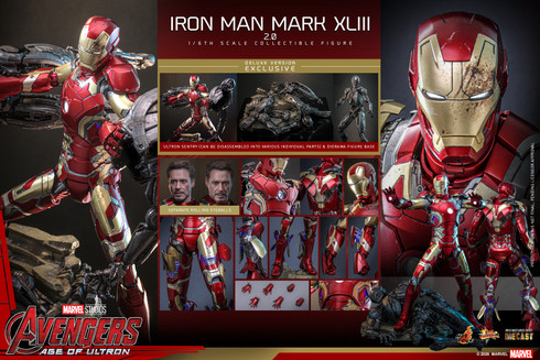 Hot Toys MMS866D81 Iron Man Mark XLIII 2.0 Deluxe Version with diorama base
