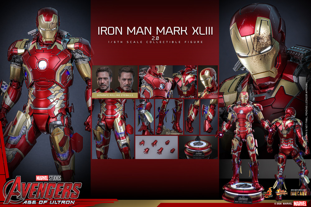 Hot Toys MMS865D80 Iron Man Mark XLIII 2.0 Diecast 1/6 Figure